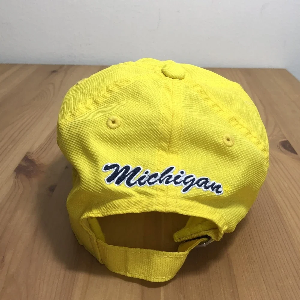 Michigan Wolverines Adidas Dance Team Slouch Buckle-Back Cap Hat One Size Yellow